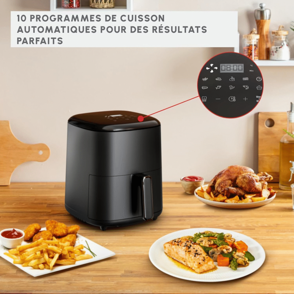 Airfryer Moulinex Easy Fry Max 5L EZ245820-Performance et efficacité : des résultats professionnels