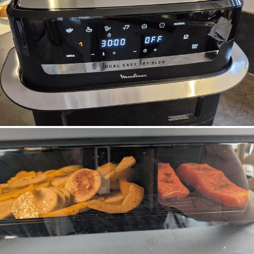 Fonctionnalités du Moulinex Dual Easy Fry Flex