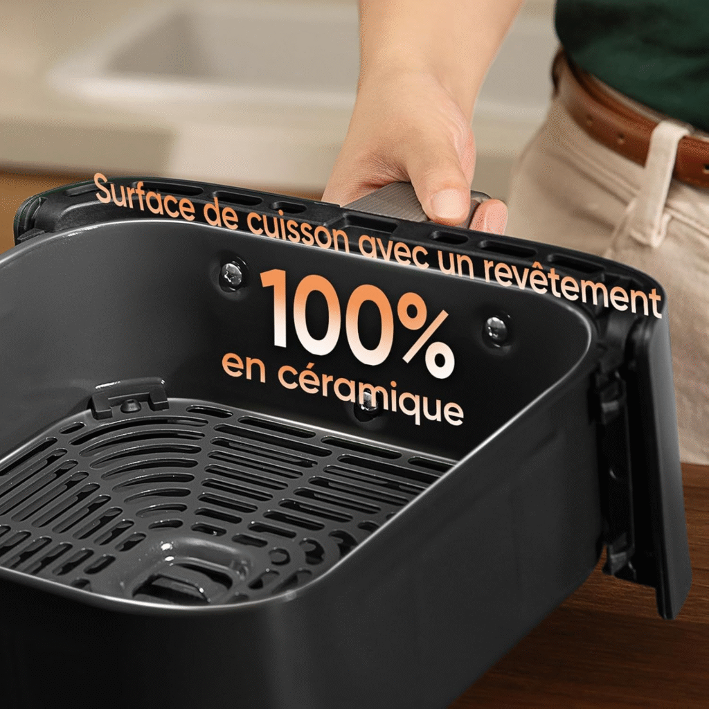 revêtement 100 % céramique des paniers, sans PTFE, PFOA ni PFAS