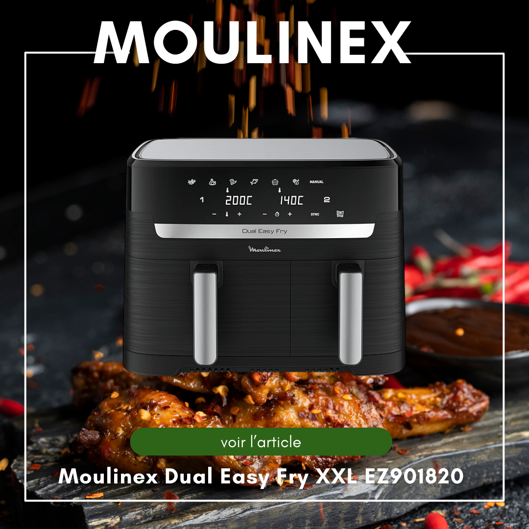 Lire la suite à propos de l’article Moulinex Dual Easy Fry XXL EZ901820
